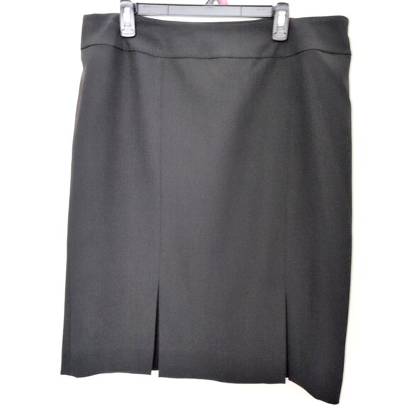 Black Pencil Skirt Office Siren Aesthetic Black Label by Evan-Picone Sz 16 - Picture 2 of 4